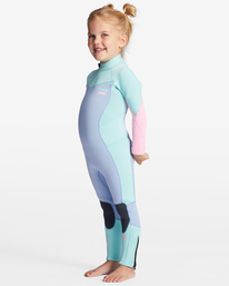2 3/2mm Synergy - Wetsuit met een Achterrits voor Meisjes 2-7 Purple ABOW100101 Billabong