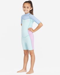 2/2mm Synergy - Short Sleeve Back Zip Springsuit for Girls 2-7  ABOW500100