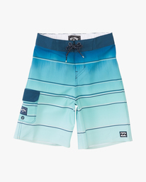 0 Boys' (2-7) All Day Stripe Pro Boardshorts 14" Grey ABTBS00103 Billabong