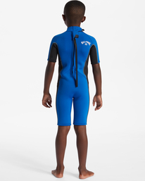 2 Boy's 2-7 2/2mm Absolute Short Sleeve Back Zip Springsuit Blue ABTW500104 Billabong