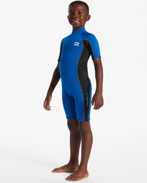 0 Boy's 2-7 2/2mm Absolute Short Sleeve Back Zip Springsuit Blue ABTW500104 Billabong
