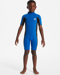 1 Boy's 2-7 2/2mm Absolute Short Sleeve Back Zip Springsuit Blue ABTW500104 Billabong