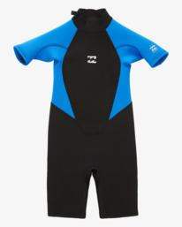 0 2/2mm Intruder - Traje de Surf de Primavera con Manga Corta y Cremallera en la Espalda para Chicos 2-7 Azul ABTW500105 Billabong