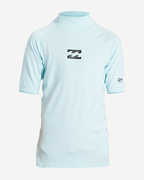 3 Boy's 2-7 All Day Wave Performance Fit Short Sleeve Rashguard Blue ABTWR00105 Billabong