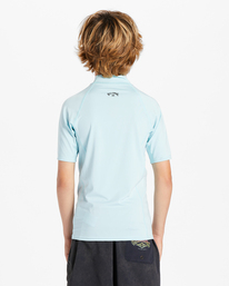 2 Boy's 2-7 All Day Wave Performance Fit Short Sleeve Rashguard Blue ABTWR00105 Billabong