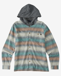 0 Boy's (2-7) Baja Hooded Flannel Shirt Beige ABTWT00110 Billabong