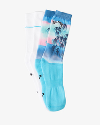 1 2-Pack Tie-Dye Crew Socks Blue ABYAA00174 Billabong