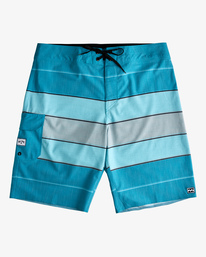 0 All Day Heather Stripe Pro Boardshorts 20" Blue ABYBS00112 Billabong