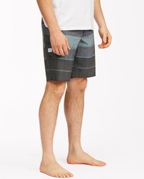 4 All Day Heather Stripe Pro Boardshorts 20" Black ABYBS00112 Billabong