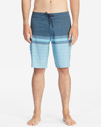 2 All Day Heather Stripe Pro Boardshorts 20" Blue ABYBS00112 Billabong