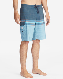 4 All Day Heather Stripe Pro Boardshorts 20" Blue ABYBS00112 Billabong