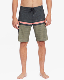 2 All Day Heather Stripe Pro Boardshorts 20" Green ABYBS00112 Billabong