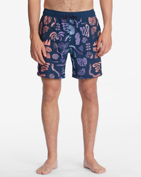 3 Sundays Layback Boardshorts 17" Blue ABYBS00253 Billabong
