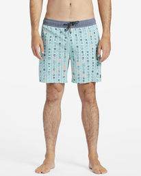 2 Sundays Layback Boardshorts 17" Green ABYBS00253 Billabong