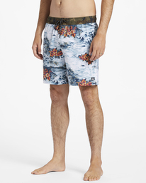 3 Sundays Layback Boardshorts 17" Blue ABYBS00253 Billabong