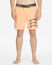 2 Offcuts Melon Layback Boardshorts 17" Green ABYBS00332 Billabong