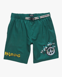 1 Sundays Placement Layback Boardshorts 19" Green ABYBS00338 Billabong