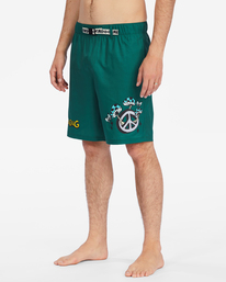 4 Sundays Placement Layback Boardshorts 19" Green ABYBS00338 Billabong