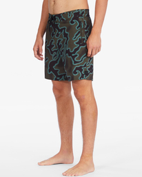 3 A/Div Surftrek CiCLO® Lo Tide Boardshorts 18.5" Green ABYBS00346 Billabong