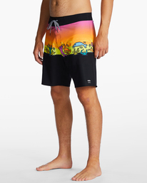 3 Keith Haring Dolphin Dance Airlite Performance 19" Boardshorts Multicolor ABYBS00367 Billabong