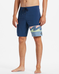 3 Burleigh Pro Performance 19" Boardshorts Blue ABYBS00373 Billabong