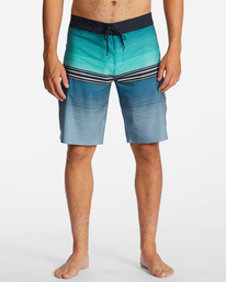 2 All Day Heather Stripe Pro Performance 20" Boardshorts Blue ABYBS00392 Billabong