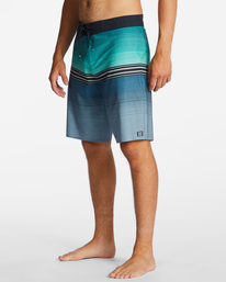 3 All Day Heather Stripe Pro Performance 20" Boardshorts Blue ABYBS00392 Billabong