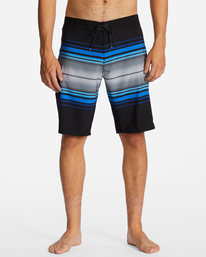 2 All Day Stripe Pro Performance 20" Boardshorts Black ABYBS00393 Billabong