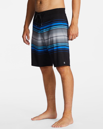 3 All Day Stripe Pro Performance 20" Boardshorts Black ABYBS00393 Billabong