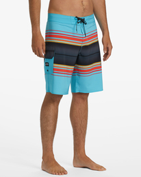 4 All Day Stripe Pro Performance 20" Boardshorts Blue ABYBS00393 Billabong