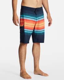 4 All Day Stripe Pro Performance 20" Boardshorts Blue ABYBS00393 Billabong