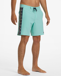 4 D Bah Lo Tide 18" Boardshorts Green ABYBS00397 Billabong