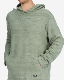 4 Flecker Jacquard Pullover Hoodie Green ABYFT00223 Billabong