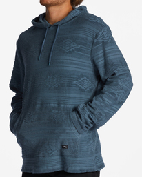 3 Flecker Jacquard Pullover Hoodie Blue ABYFT00223 Billabong