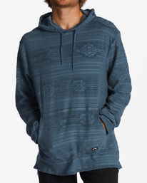 0 Flecker Jacquard Pullover Hoodie Blue ABYFT00223 Billabong