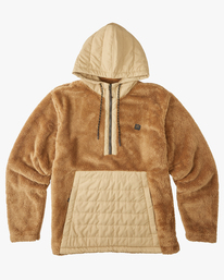 6 A/Div Badger Hooded Half-Zip Pullover Brown ABYFT00309 Billabong