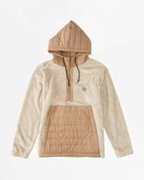 6 A/Div Badger Hooded Half-Zip Pullover White ABYFT00309 Billabong