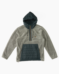 6 A/Div Badger Hooded Half-Zip Pullover Green ABYFT00309 Billabong