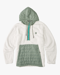 8 A/Div Badger Hooded Half-Zip Pullover Grey ABYFT00309 Billabong