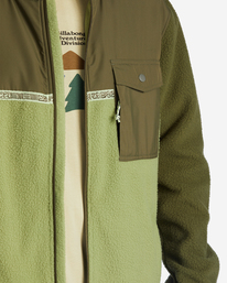 7 A/Div Boundary Trail Zip-Up Fleece Green ABYFT00313 Billabong