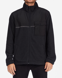 billabong, A/Div Boundary Trail Zip-Up Fleece, BLACK HEATHER (bkh) Boundary Trail 2022 - Zip-Up Fleece for Men ABYFT00313