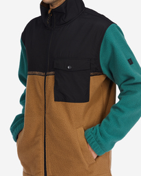 4 A/Div Boundary Trail Zip-Up Fleece Brown ABYFT00313 Billabong