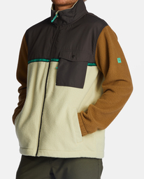 3 A/Div Boundary Trail Zip-Up Fleece Brown ABYFT00313 Billabong