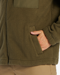 6 A/Div Boundary Trail Zip-Up Fleece Green ABYFT00313 Billabong