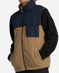 4 A/Div Boundary Trail Zip-Up Fleece Blue ABYFT00313 Billabong
