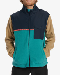3 A/Div Boundary Trail Zip-Up Fleece Blue ABYFT00313 Billabong