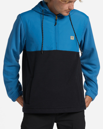 billabong, A/Div Boundary Hooded Half-Zip Pullover, DEEP BLUE (dbl) Boundary 2022 - Hooded Fleece for Men ABYFT00317