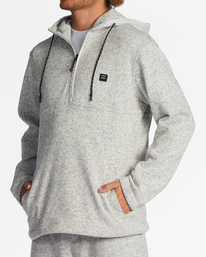1 A/Div Boundary Hooded Chandail à Fermeture Éclair Gris ABYFT00317 Billabong