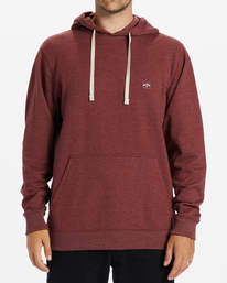 0 All Day Organic Pullover Hoodie Red ABYFT00336 Billabong