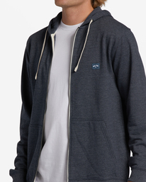 3 All Day Organic Zip-Up Hoodie Blue ABYFT00337 Billabong